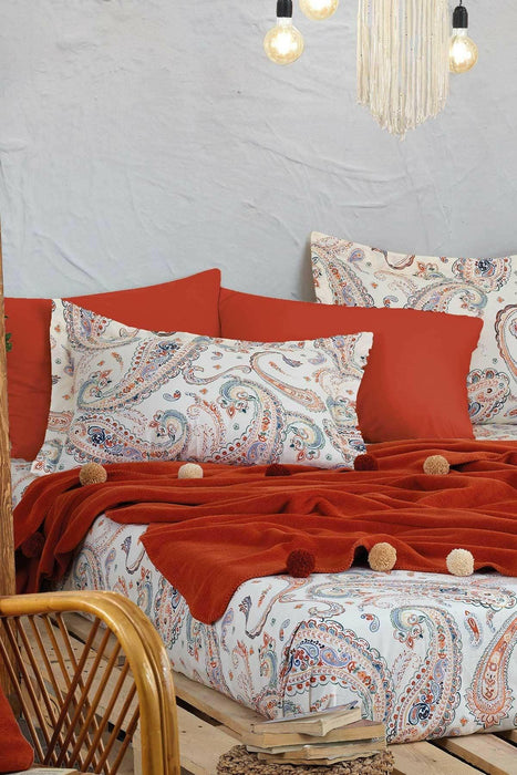 Boho Chic Çift Kişilik Battaniye Seti Tarçın - Luxurahome.com