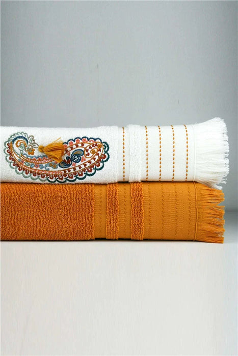 Iyi Geceler Istanbul: Boho Chic Hand- und Badetuch 50x90 & 90x150 in Orange