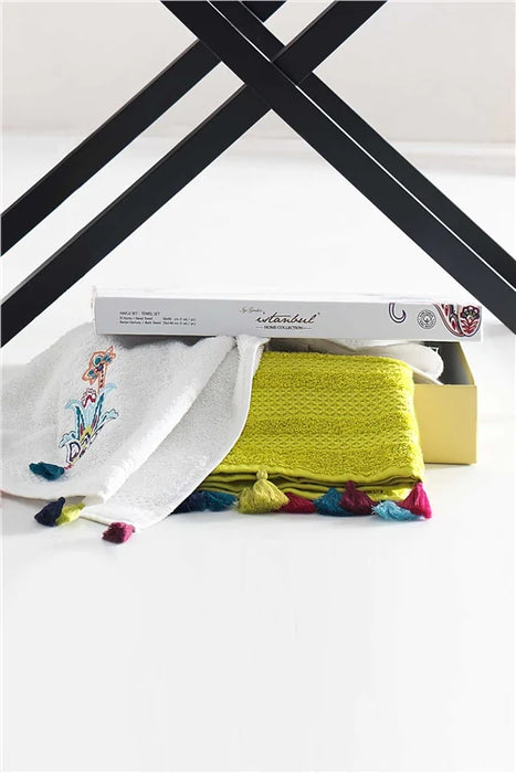 Iyi Geceler Istanbul: Up Style Hand- und Badetuch Set aus 100% Baumwolle
